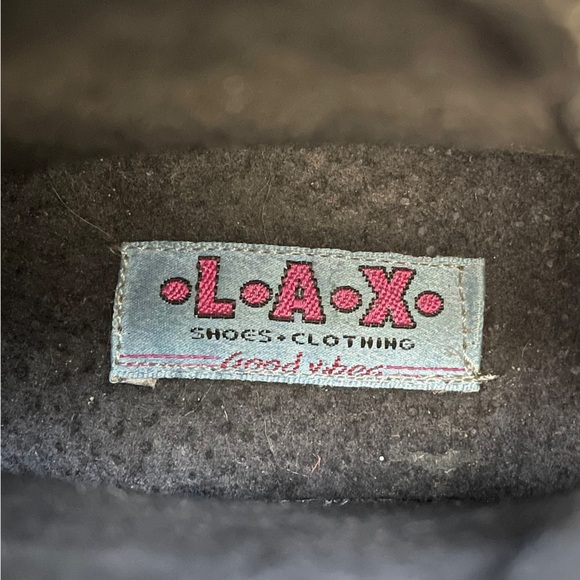 LAX Vintage 90s Y2K chunky moto boots bratz punk combat square toe lug sole sz 9 - Picture 5 of 12